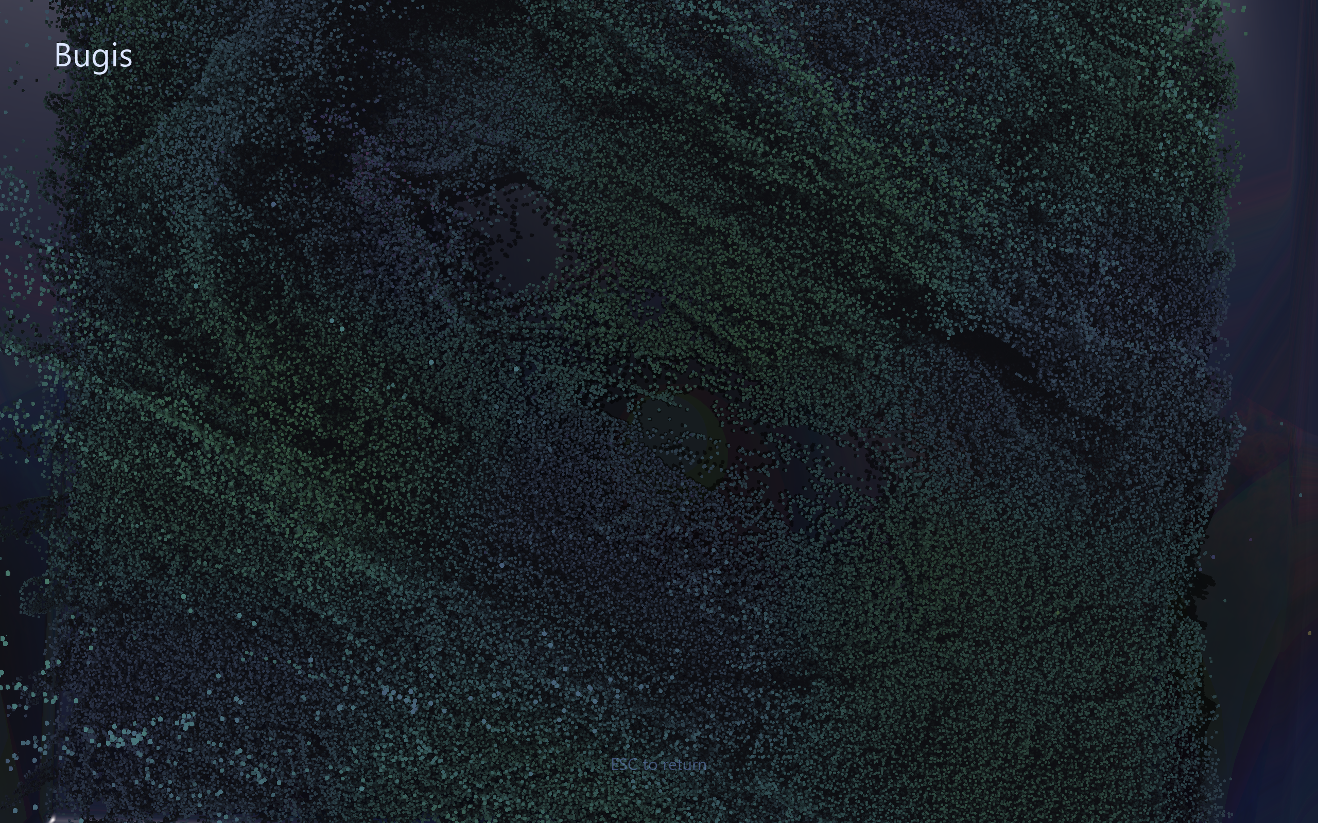 Top-down view of the pond during a quiet ambient stretch